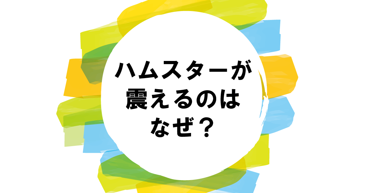 ハムスターが震えるのはなぜ？ブルブル震える理由と対処法