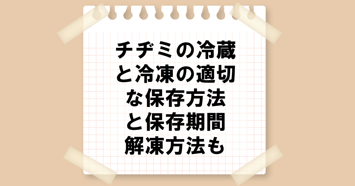 チヂミの冷蔵と冷凍の適切な保存方法と保存期間｜解凍方法も