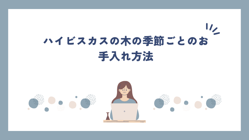 ハイビスカスの木の季節ごとのお手入れ方法