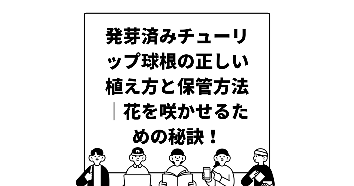 発芽済みチューリップ球根の正しい植え方と保管方法｜花を咲かせるための秘訣！